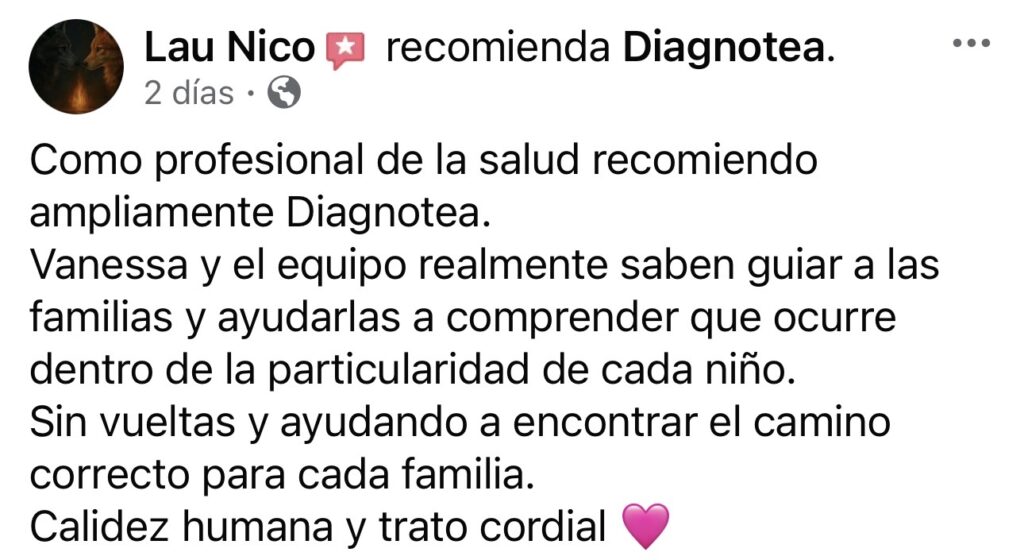 DiagnoTEA es ampliamente recomendada por profesionales de la salud.